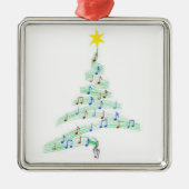 **MUSIKANISCHE ANMERKUNGEN FÜR CHRISTMAS TREE** ORNAMENT AUS METALL (Vorne)