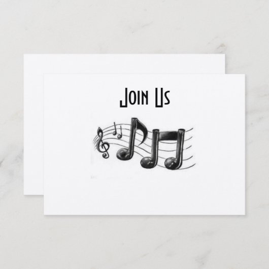 MUSIKANISCHE ANMERKUNGEN IN EINEM SPASS "ALLE" EIN EINLADUNG (Vorne/Hinten)