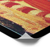 MUSIKANISCHES ANGEL IN ROT UND GOLD POSTER (Ecke)