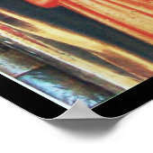 MUSIKANISCHES ANGEL IN ROT UND GOLD POSTER (Ecke)