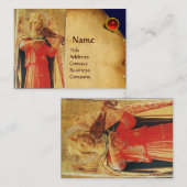 MUSIKANISCHES ANGEL IN ROT UND GOLD VISITENKARTE (Vorne/Hinten)