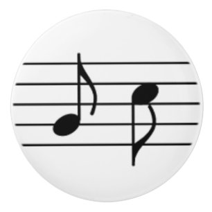 Musikanmerkung - Achtelnoten oder Zitterne Keramikknauf