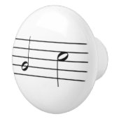 Musikanmerkung - halbe Anmerkungen oder minims Keramikknauf (Rechts)