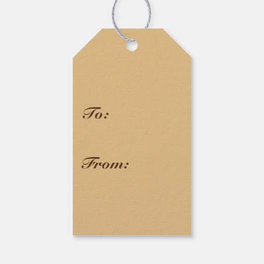 Musikanmerkungen drucken - Caramel Tan, Multi Geschenkanhänger (Rückseite)