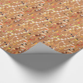 Musikanmerkungen drucken - Caramel Tan, Multi Geschenkpapier (Ecke)