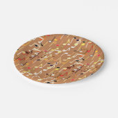 Musikanmerkungen drucken - Caramel Tan, Multi Pappteller (Schrägansicht)