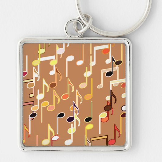 Musikanmerkungen drucken - Caramel Tan, Multi Schlüsselanhänger (Vorne)