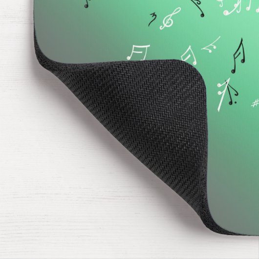 Musikanmerkungen Grüne Lichtmousse Mat Mousepad (Ecke)