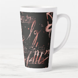 Musikannahmen in Rose Gold große Tasse