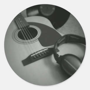 Musikaufkleber Runder Aufkleber