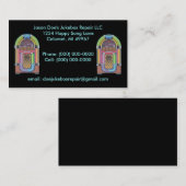 Musikautomat-Musikautomat ~ Retro Art-Visitenkarte Visitenkarte (Vorne/Hinten)