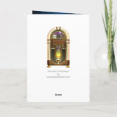 Musikautomat Rockaholic kundengerechte Gruß-Karte Karte (Rückseite)