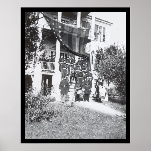 Musikband am Hauptsitz von General Sherman 1864 Poster (Vorne)