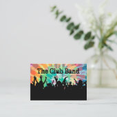Musikband Cool Crowdclub Design Visitenkarte (Stehend Vorderseite)
