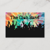 Musikband Cool Crowdclub Design Visitenkarte (Vorderseite)
