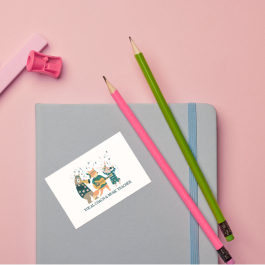 Musikband für Tiere - Gesangslehrer und Musiklehre Visitenkarte