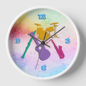 Musikband-Retro-Design Uhr (Vorderseite)