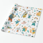 Musikband Woodland Geschenkpapier (Ungerollt)