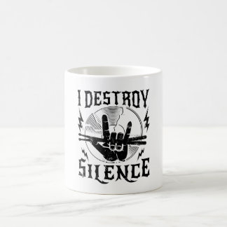 Musikbecher 'Ich zerstöre Stille' Kaffeetasse