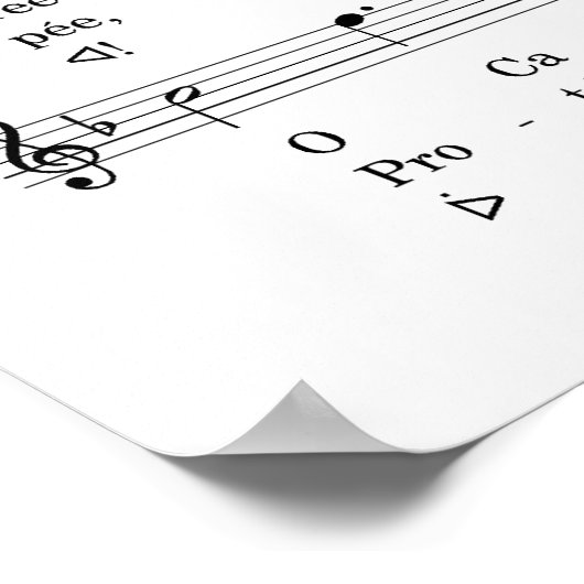 Musikblatt der kanadischen National Anthem O' Cana Poster (Ecke)