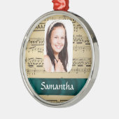 Musikblatt-Fotoschablone Ornament Aus Metall (Links)