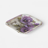 Musikblatt für lila Stiefmütterchen Pappteller (Gewinkelt)