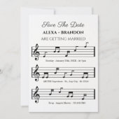 Musikblatt Hochzeit Save The Date (Vorderseite)