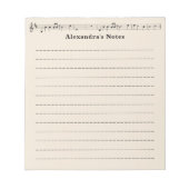 Musikblatt Notizblock (Vorderseite)