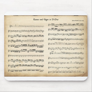 Musikblatt Pachelbel Kanon und Gigue in D Dur Mousepad