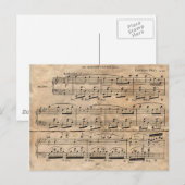 Musikblatt Postkarte (Vorne/Hinten)