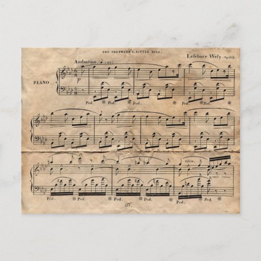 Musikblatt Postkarte (Vorderseite)