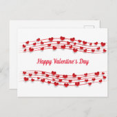 Musikblatt Rotes Herz Valentinstag Postkarte (Vorne/Hinten)