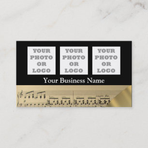 Musikblatt- und -firmenlogo visitenkarte