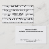 Musikblatt Visitenkarte (Vorne/Hinten)