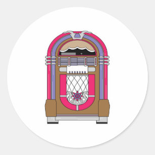 Musikbox Runder Aufkleber