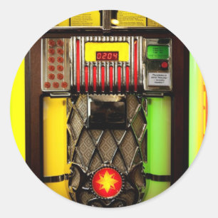 Musikbox Runder Aufkleber