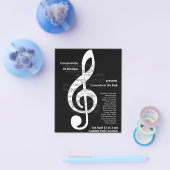 Musikchor Konzert Treble Clef Werbeplakat Flyer (Einzeln)
