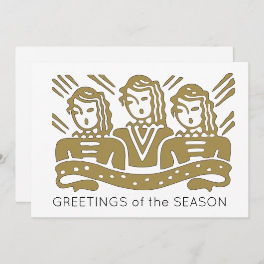 Musikchor Weihnachtschoir Grußkarte Dankeskarte (Vorne/Hinten)