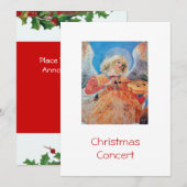 MUSIKCHRISTMAS ANGEL FEIERTAGSKARTE (Vorne/Hinten)