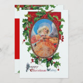 MUSIKCHRISTMAS ANGEL FEIERTAGSKARTE (Vorne/Hinten)