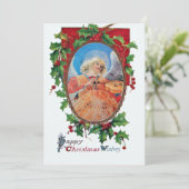 MUSIKCHRISTMAS ANGEL FEIERTAGSKARTE (Stehend Vorderseite)