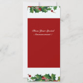 MUSIKCHRISTMAS ANGEL FEIERTAGSKARTE (Rückseite)