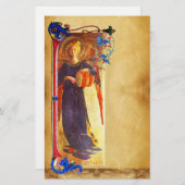 MUSIKCHRISTMAS ANGEL FLORAL PARCHERING BRIEFPAPIER (Vorne/Hinten)