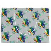 Musikclef-Blumenstrauß Große Geschenktüte (Vorderseite)