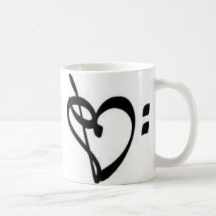 Musikclef-Herz-Tasse Kaffeetasse