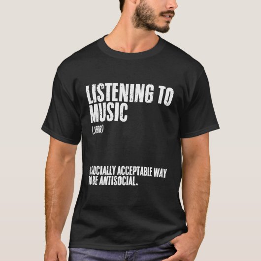 Musikdefinition für Introvertierte T-Shirt (Vorderseite)