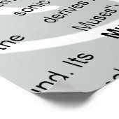 Musikdefinition mit g-clef poster (Ecke)