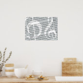 Musikdefinition mit g-clef poster (Küche)