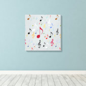 Musikdekor/bunte musikalische Noten Leinwanddruck (Insitu (Holzboden))