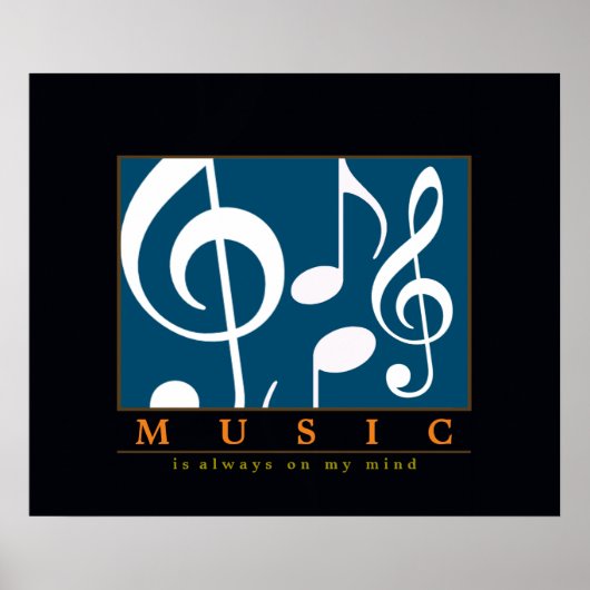 Musikdekoration, dreifarbige Note Poster (Vorne)